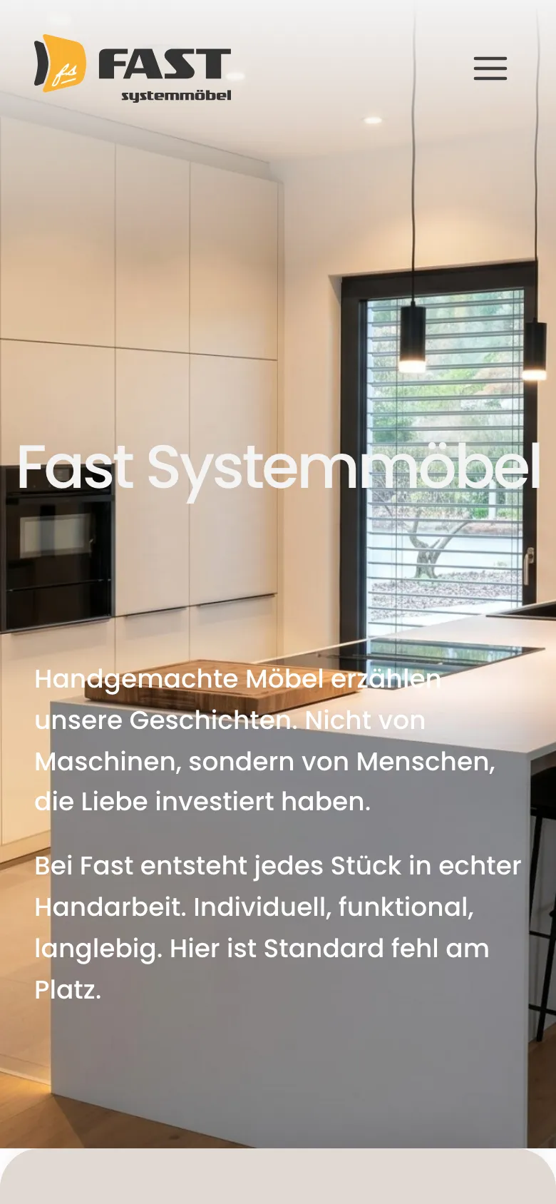 Startseite von Fast Systemmöbel, Handy-Ansicht
